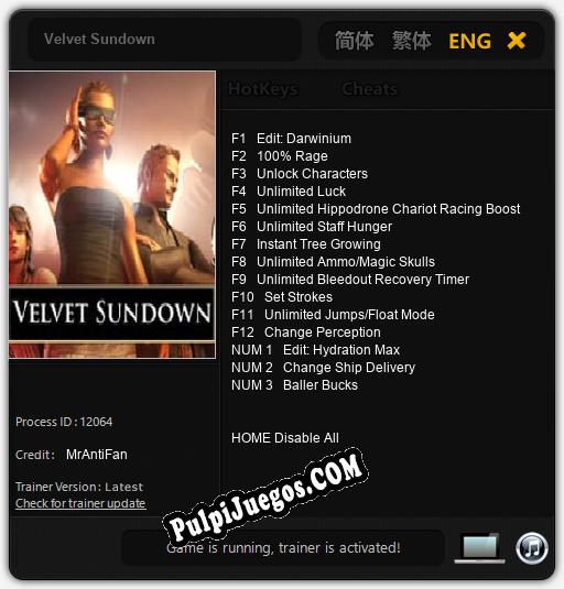 Entrenador liberado a Velvet Sundown [v1.0.4]