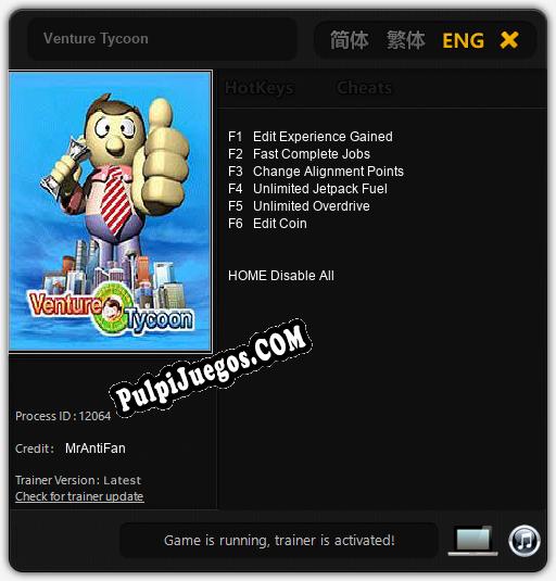 Venture Tycoon: Treinador (V1.0.77)