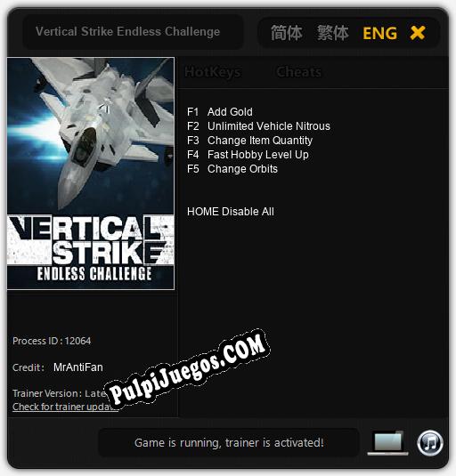 Entrenador liberado a Vertical Strike Endless Challenge [v1.0.9]