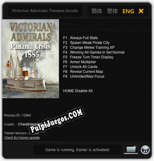 Victorian Admirals: Panama Incedent: Trainer +9 [v1.3]