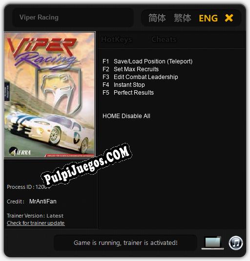 Viper Racing: Treinador (V1.0.61)