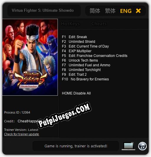 Virtua Fighter 5: Ultimate Showdown: Trainer +10 [v1.8]