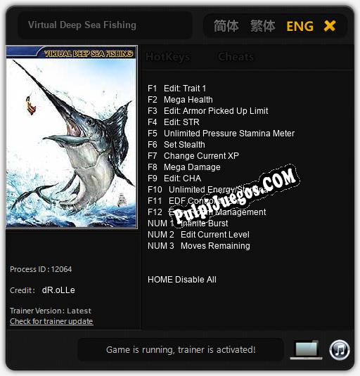 Virtual Deep Sea Fishing: Treinador (V1.0.87)