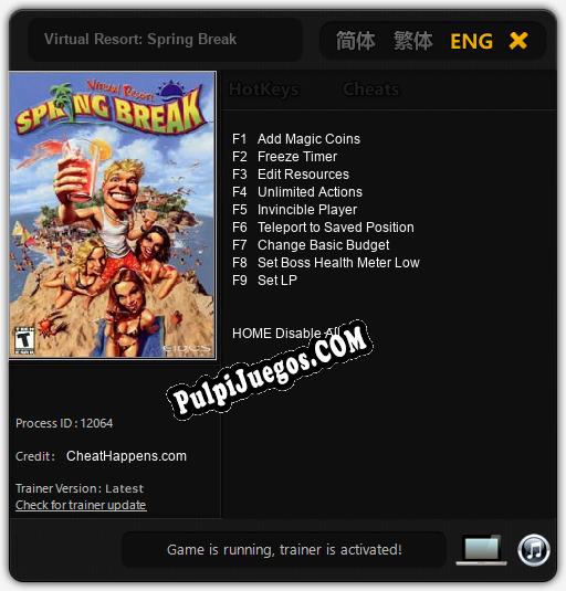 Entrenador liberado a Virtual Resort: Spring Break [v1.0.3]