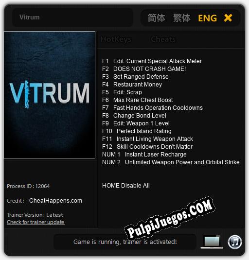 Vitrum: Trainer +14 [v1.5]