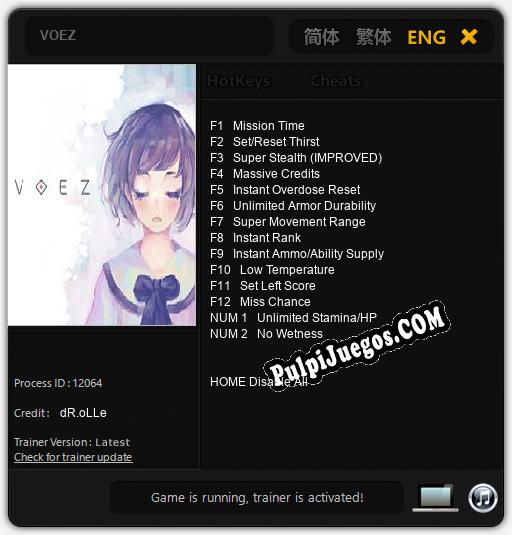 VOEZ: Trainer +14 [v1.4]