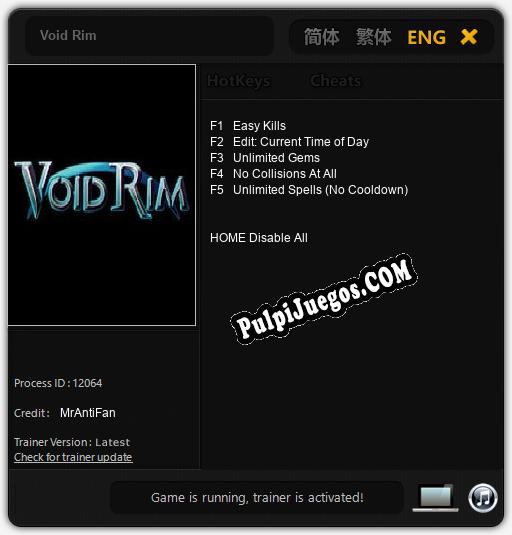 Void Rim: Cheats, Trainer +5 [MrAntiFan]