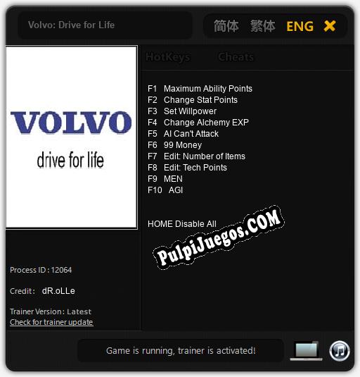 Entrenador liberado a Volvo: Drive for Life [v1.0.4]