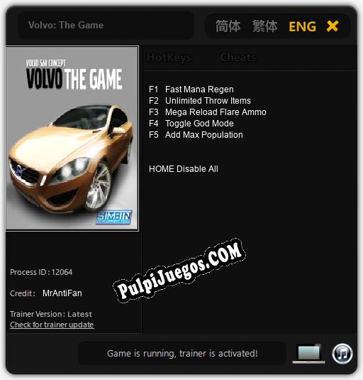 Entrenador liberado a Volvo: The Game [v1.0.6]