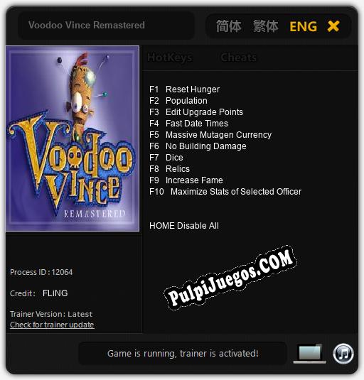 Entrenador liberado a Voodoo Vince Remastered [v1.0.8]