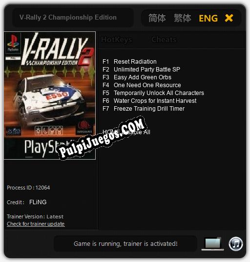 Entrenador liberado a V-Rally 2 Championship Edition [v1.0.4]