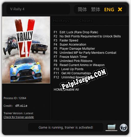 Entrenador liberado a V-Rally 4 [v1.0.4]