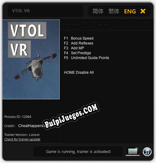 VTOL VR: Trainer +5 [v1.9]