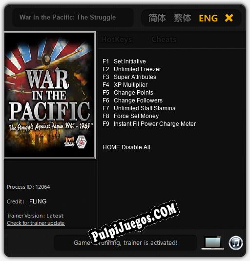 War in the Pacific: The Struggle Against Japan 1941-1945: Treinador (V1.0.12)