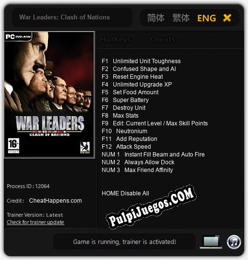 War Leaders: Clash of Nations: Cheats, Trainer +15 [CheatHappens.com]