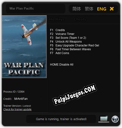 Entrenador liberado a War Plan Pacific [v1.0.9]