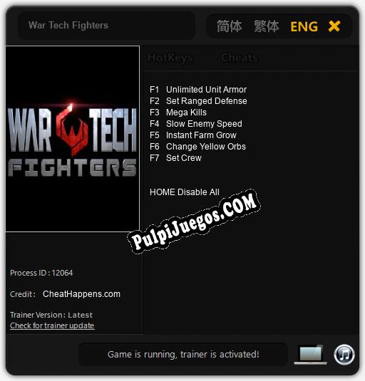 War Tech Fighters: Treinador (V1.0.29)