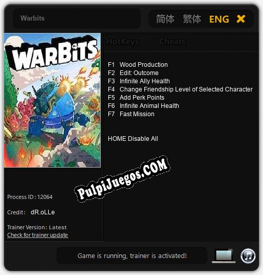 Warbits: Trainer +7 [v1.5]