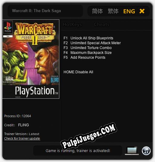 Warcraft II: The Dark Saga: Cheats, Trainer +5 [FLiNG]