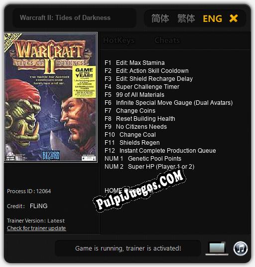 Warcraft II: Tides of Darkness: Cheats, Trainer +14 [FLiNG]