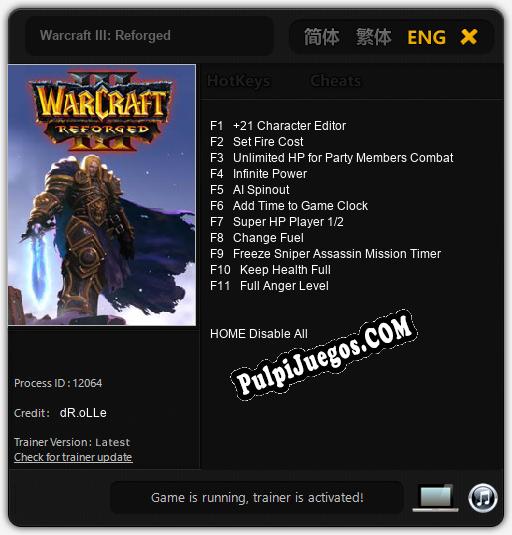 Entrenador liberado a Warcraft III: Reforged [v1.0.5]