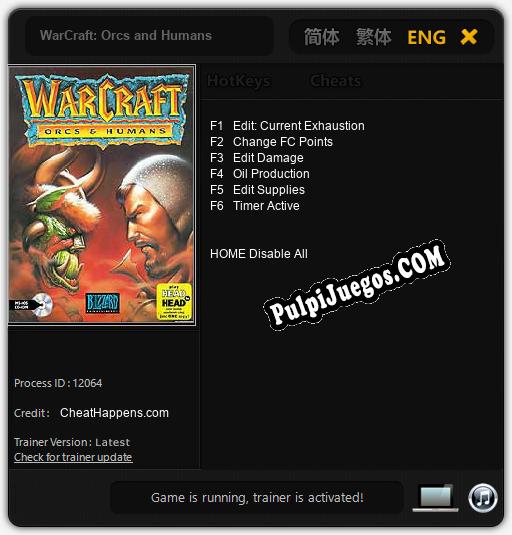 Entrenador liberado a WarCraft: Orcs and Humans [v1.0.6]