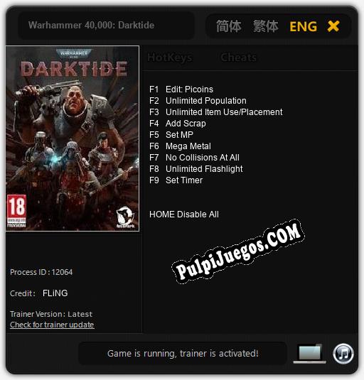 Warhammer 40,000: Darktide: Cheats, Trainer +9 [FLiNG]