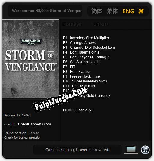 Warhammer 40,000: Storm of Vengeance: Trainer +13 [v1.7]