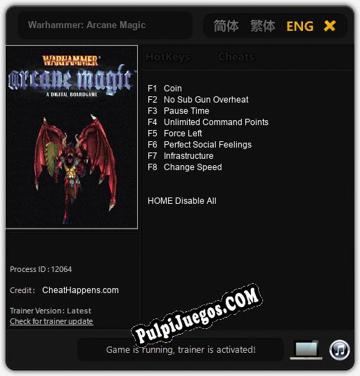 Entrenador liberado a Warhammer: Arcane Magic [v1.0.2]