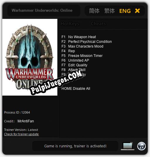 Warhammer Underworlds: Online: Treinador (V1.0.66)