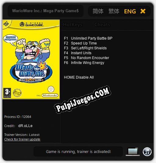 WarioWare Inc.: Mega Party Game$: Cheats, Trainer +6 [dR.oLLe]