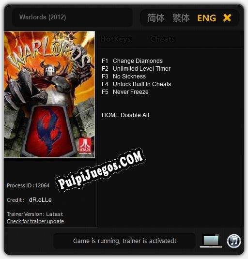 Warlords (2012): Cheats, Trainer +5 [dR.oLLe]