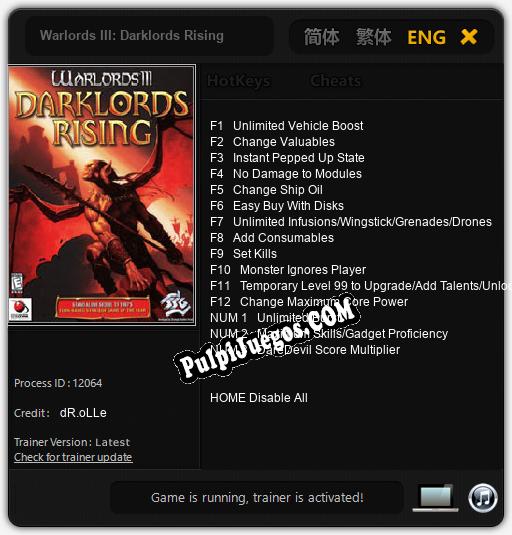 Warlords III: Darklords Rising: Trainer +15 [v1.2]