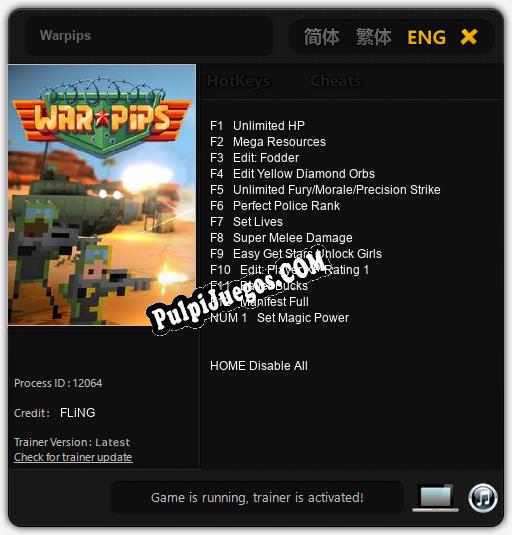 Warpips: Trainer +13 [v1.7]