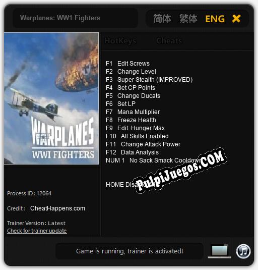 Warplanes: WW1 Fighters: Treinador (V1.0.56)