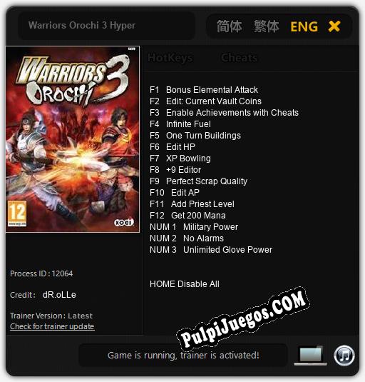 Warriors Orochi 3 Hyper: Cheats, Trainer +15 [dR.oLLe]