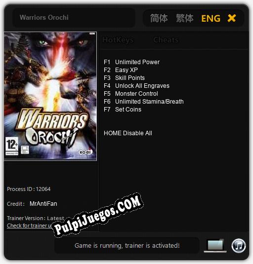 Warriors Orochi: Trainer +7 [v1.9]