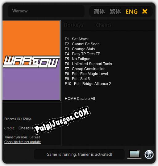 Entrenador liberado a Warsow [v1.0.6]