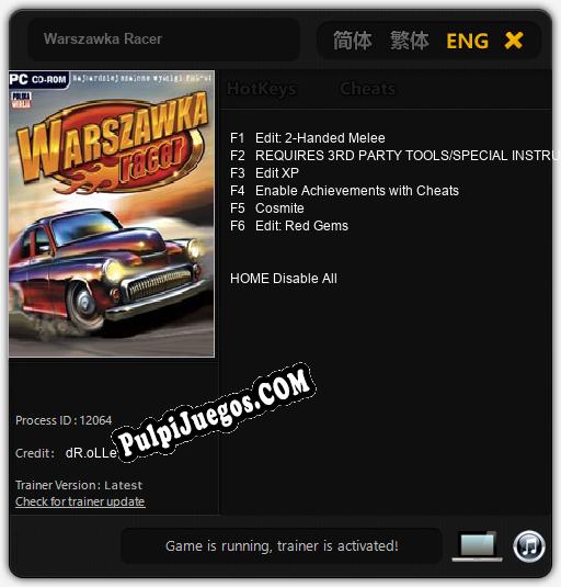 Warszawka Racer: Trainer +6 [v1.4]