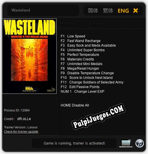 Wasteland: Cheats, Trainer +13 [dR.oLLe]