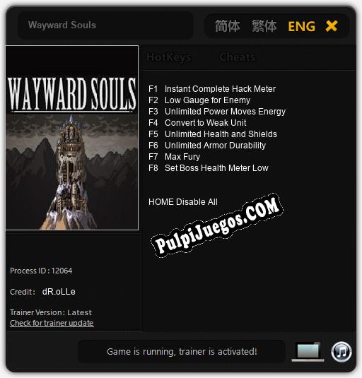 Entrenador liberado a Wayward Souls [v1.0.8]