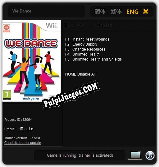 Entrenador liberado a We Dance [v1.0.8]