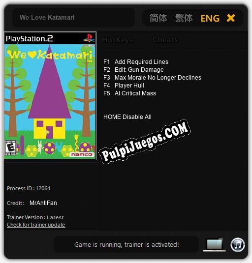 Entrenador liberado a We Love Katamari [v1.0.2]