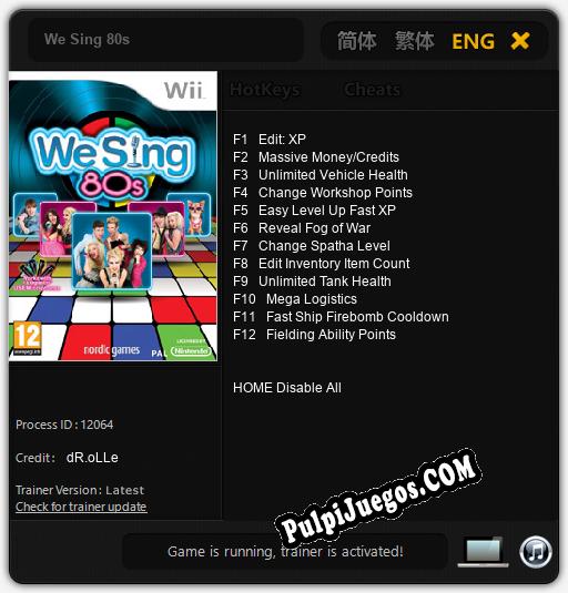 We Sing 80s: Trainer +12 [v1.5]