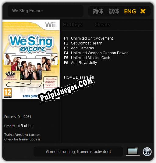 We Sing Encore: Cheats, Trainer +6 [dR.oLLe]