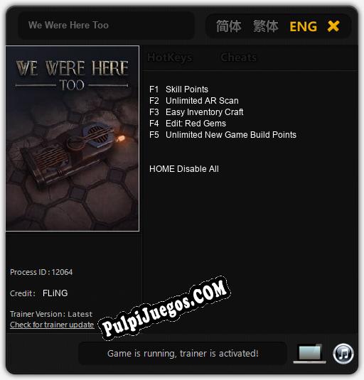 We Were Here Too: Trainer +5 [v1.9]