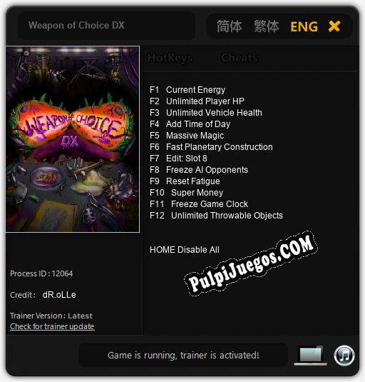 Weapon of Choice DX: Cheats, Trainer +12 [dR.oLLe]