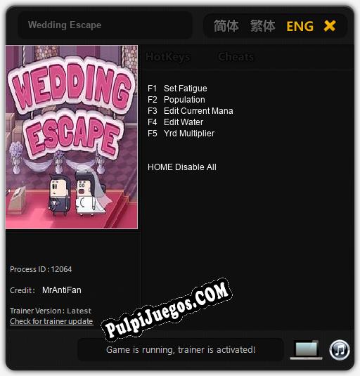 Wedding Escape: Cheats, Trainer +5 [MrAntiFan]