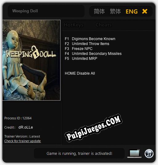 Weeping Doll: Treinador (V1.0.81)