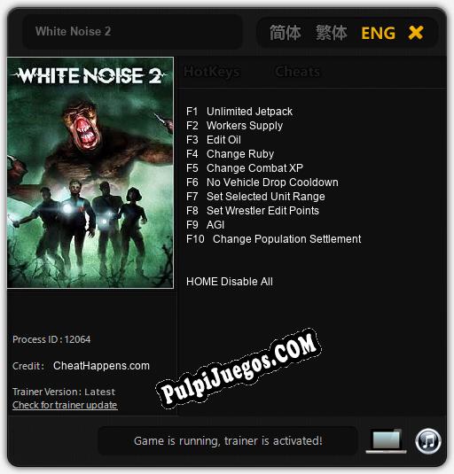 White Noise 2: Treinador (V1.0.59)